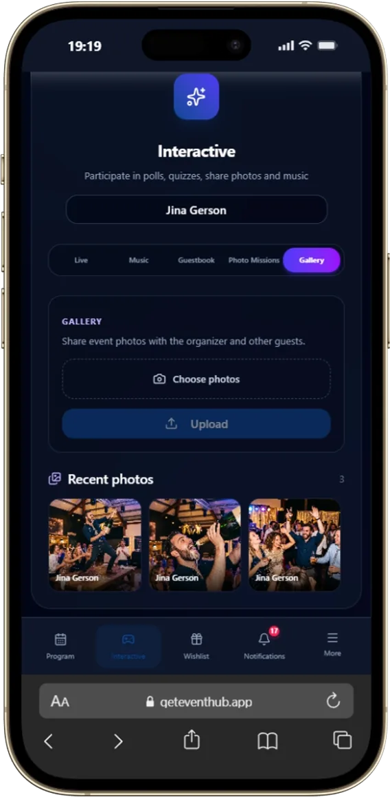 Shared Gallery & Instant Photo Upload
