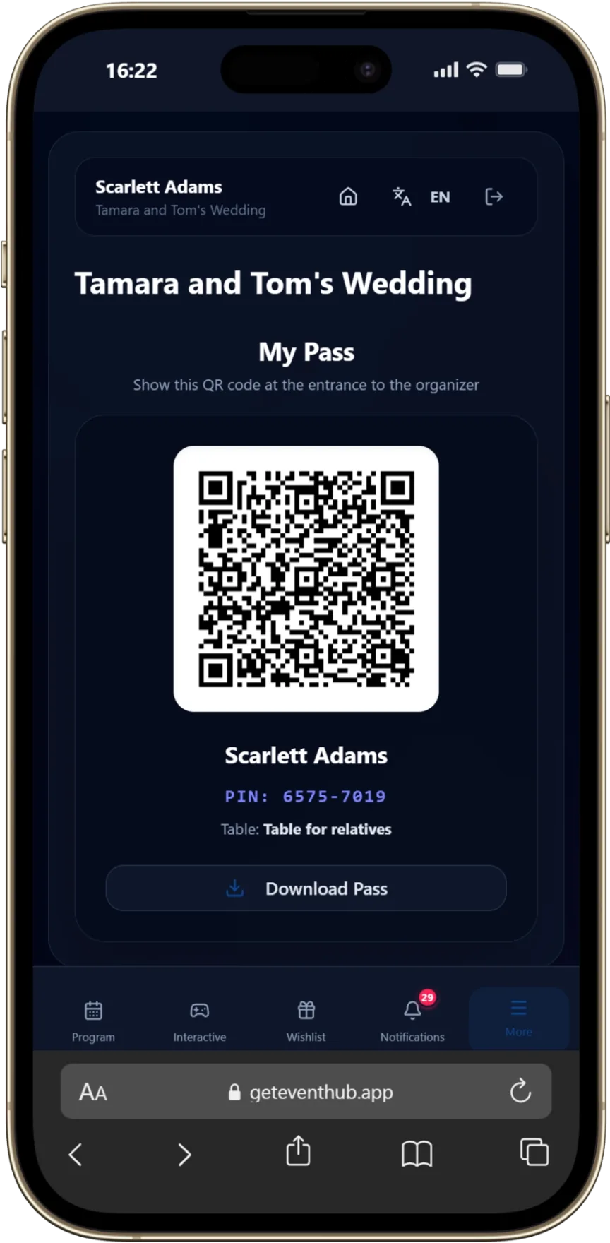Personal Digital Guest Pass
